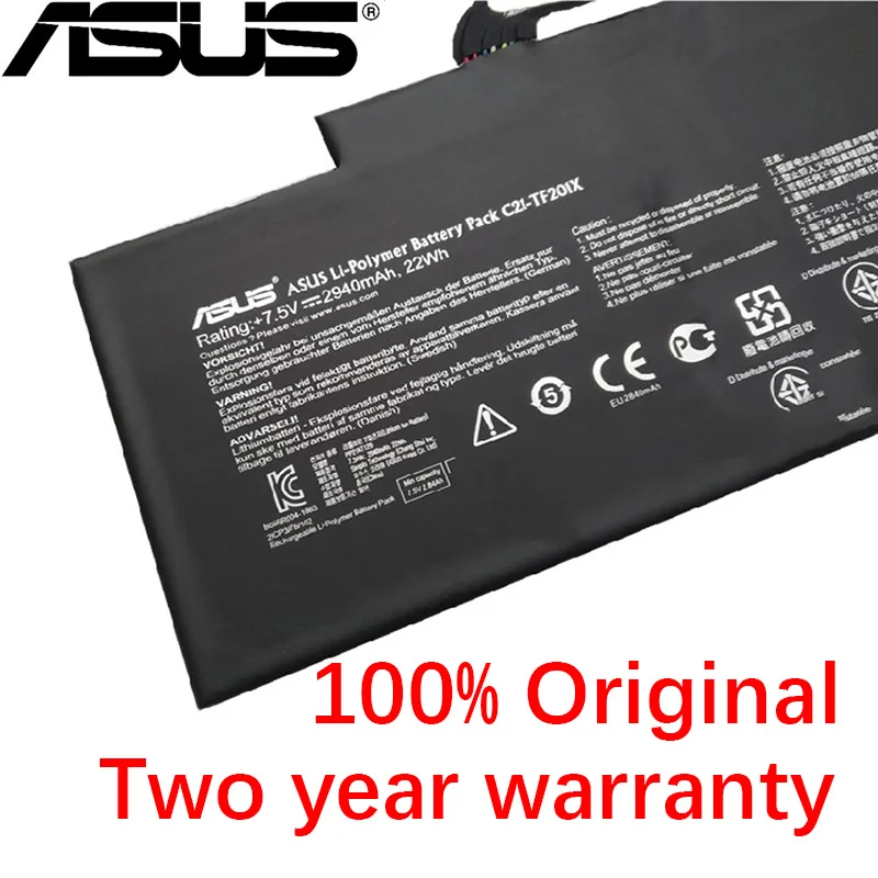 Аккумулятор для планшета ASUS 2940 мАч C21-TF201X, аккумулятор для планшета Asus TF300 TF300T TF300TG TF300TL TF201X 7,5 V 22Wh
