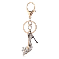 1pcs high heel shoe keychain rhinestone crystal purse car key chain bag decorative alloy keyring smart jewelry