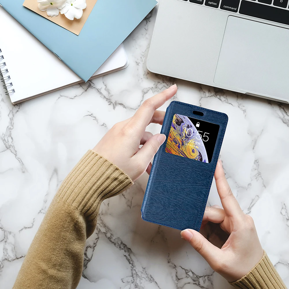 Чехол для Google Pixel 5 чехол View Window невидимый магнит слот карт и подставка | Мобильные