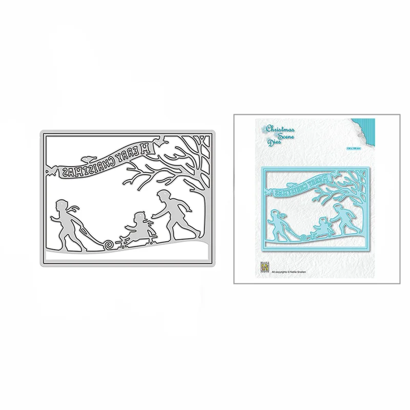 2021 Новый Счастливого Рождества детская игра металлический Трафаретный вырубной