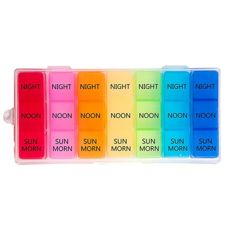 Органайзер для таблеток легкое открывание коробка AM PM с кнопкой открытия два