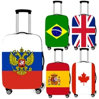 russia spain uk national flag luggage cover for travelling anti dust suitcase cover trolley case baggage protective covers