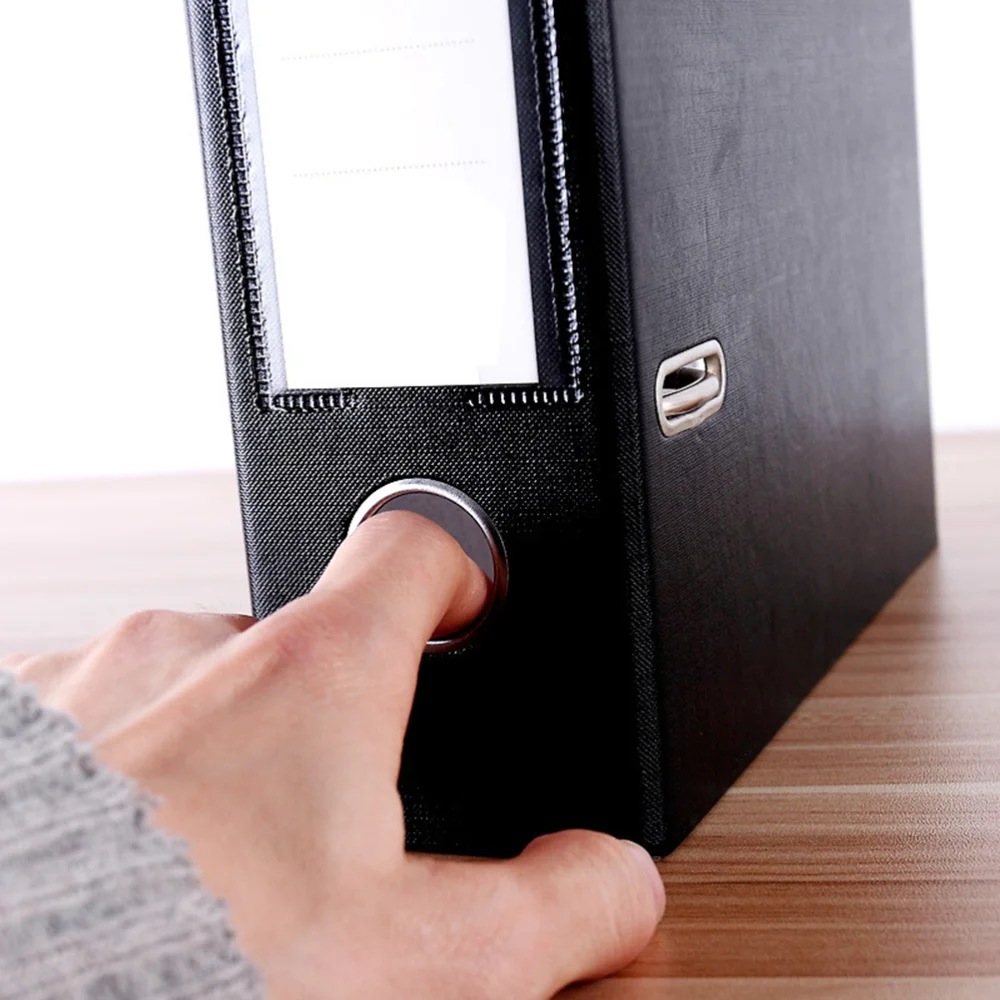 

22.5x25cm A5 Size Lever Arch File Folders with Clip and Finger Grip Hole (Black)