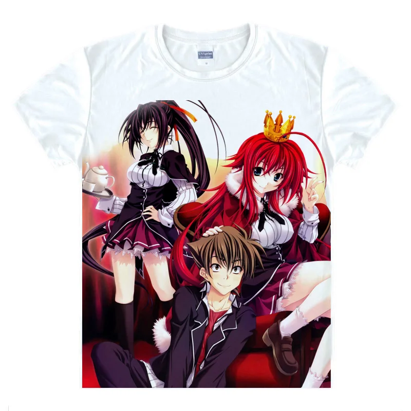 Футболка для старшей школы с принтом DxD Rias Gremory футболки косплея Himejima Akeno топы