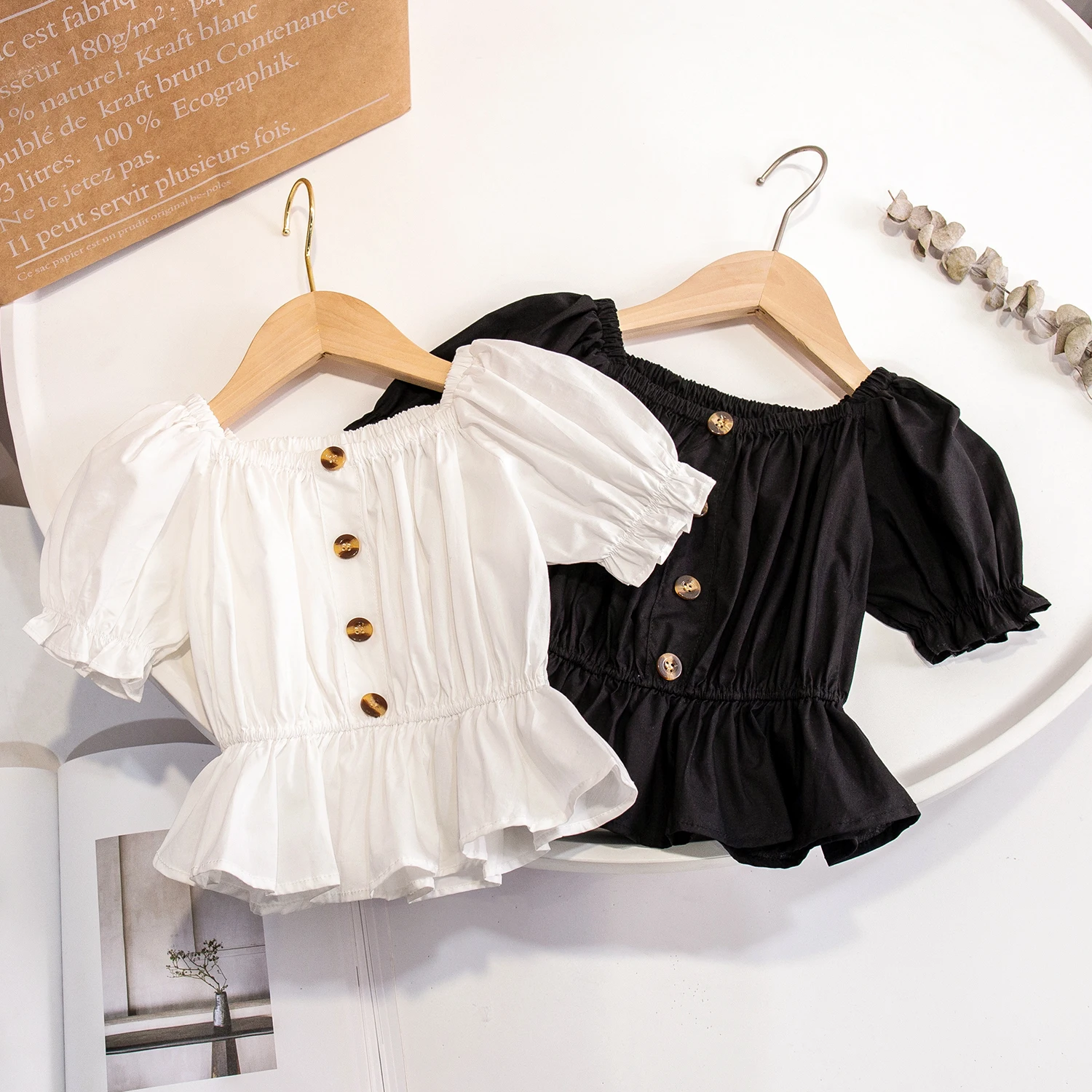 

2021 летняя модная блузка с коротким рукавом для девочек, детская футболка