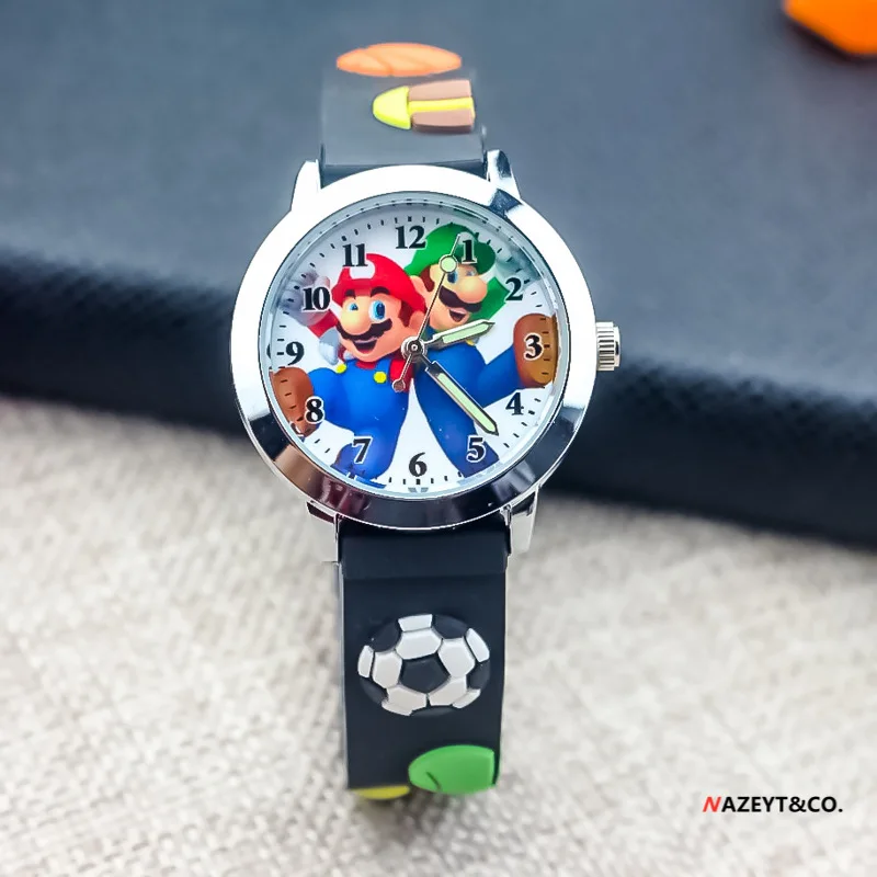 Детские Силиконовые часы с 3d-рисунком из аниме Super Mario bros Game | Игрушки и хобби