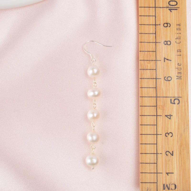 Женские длинные серьги ASHIQI модные корейские драгоценности из серебра 925 пробы с