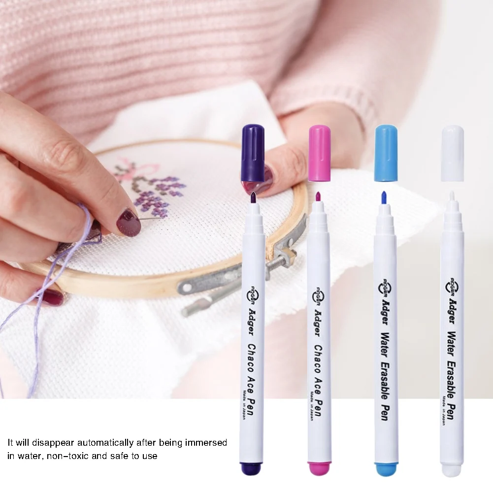 4 шт. стирающиеся ручки 15 см в воде маркировочный карандаш для ткани растворимые