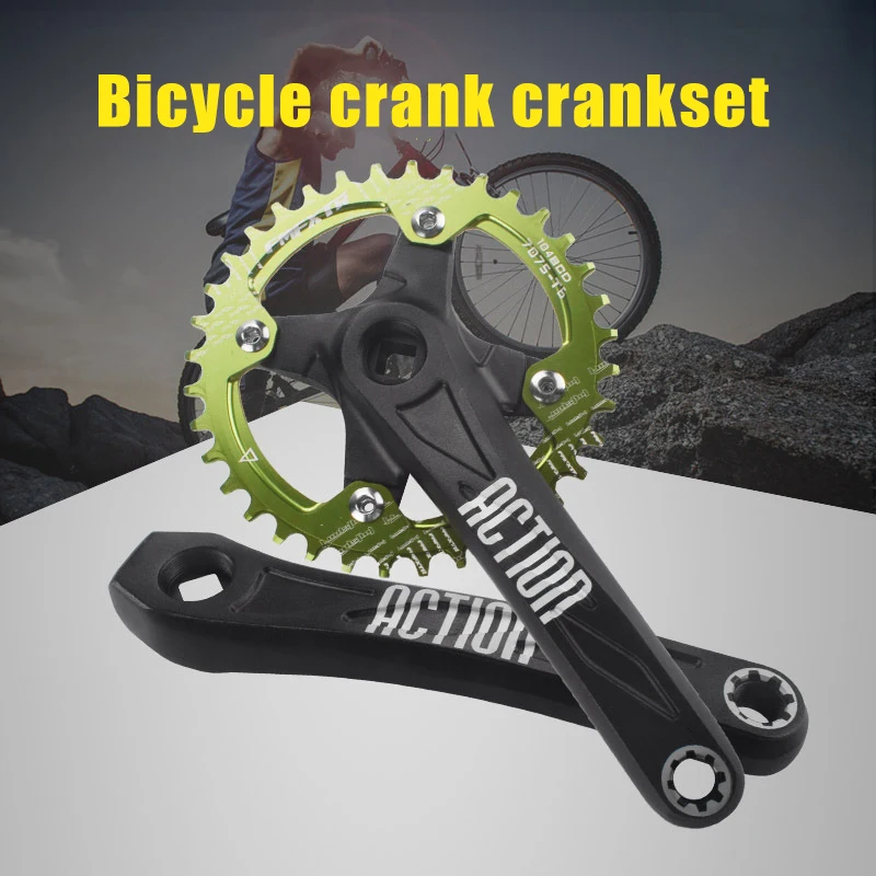 

Bike Crank Arm Set Left and Right Mountain Bike Crank Set Aluminum Alloy Bicycle Accessories 170mm SP99