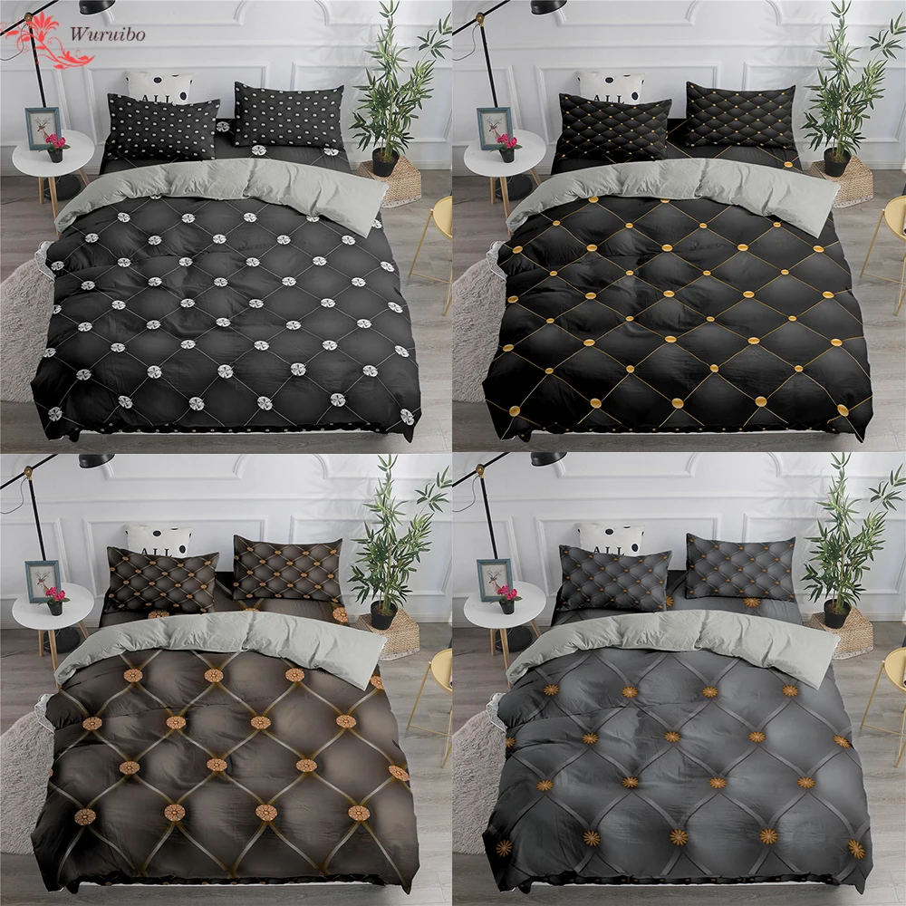 

Nordic Geometry 3D Luxury Comforter Cover For Teens Adult Bedding Set Duvet Cover Full Twin Queen King Quilt 135/150 Bed Cover