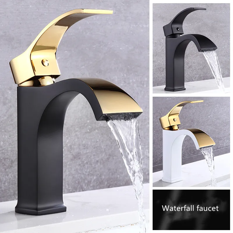 

Полностью медный водопад, креативная Фотолюминесцентная раковина для ванной комнаты с одним отверстием