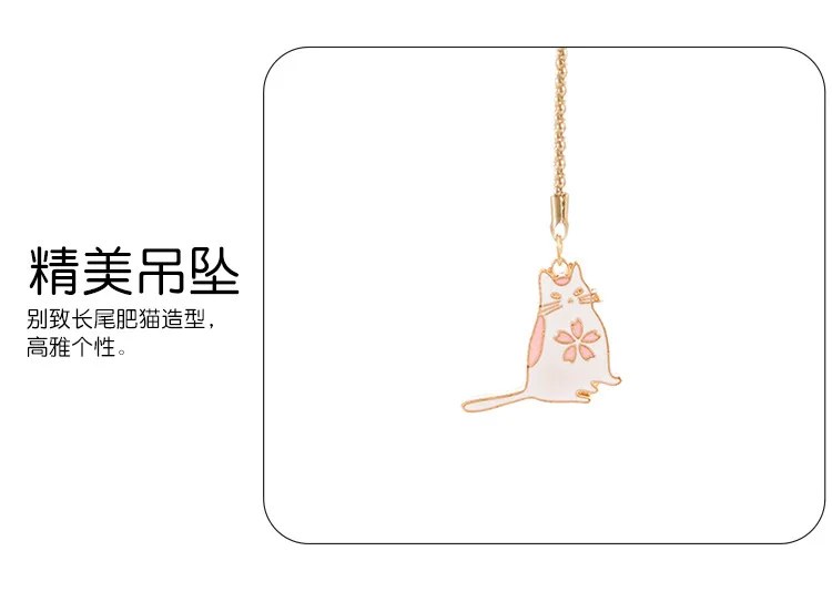 Подвеска в стиле Ins с длинным хвостом и котом золотая цепочка со змеиным