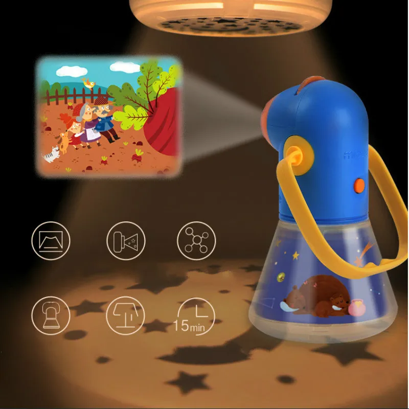 Детский классический проектор историй портативный светодиодный игрушечный