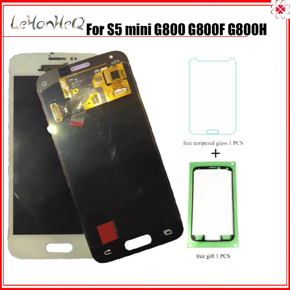 AMOLED ЖК дисплей для samsung Galaxy S5 mini G800 G800F G800H с сенсорным экраном дигитайзер сборка