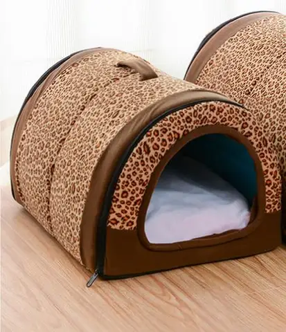 Домик для домашних животных, складная кошачья кровать с ковриком, для маленьких и средних собак, дорожные питомники, Теплый Щенок, чихуахуа, питомник