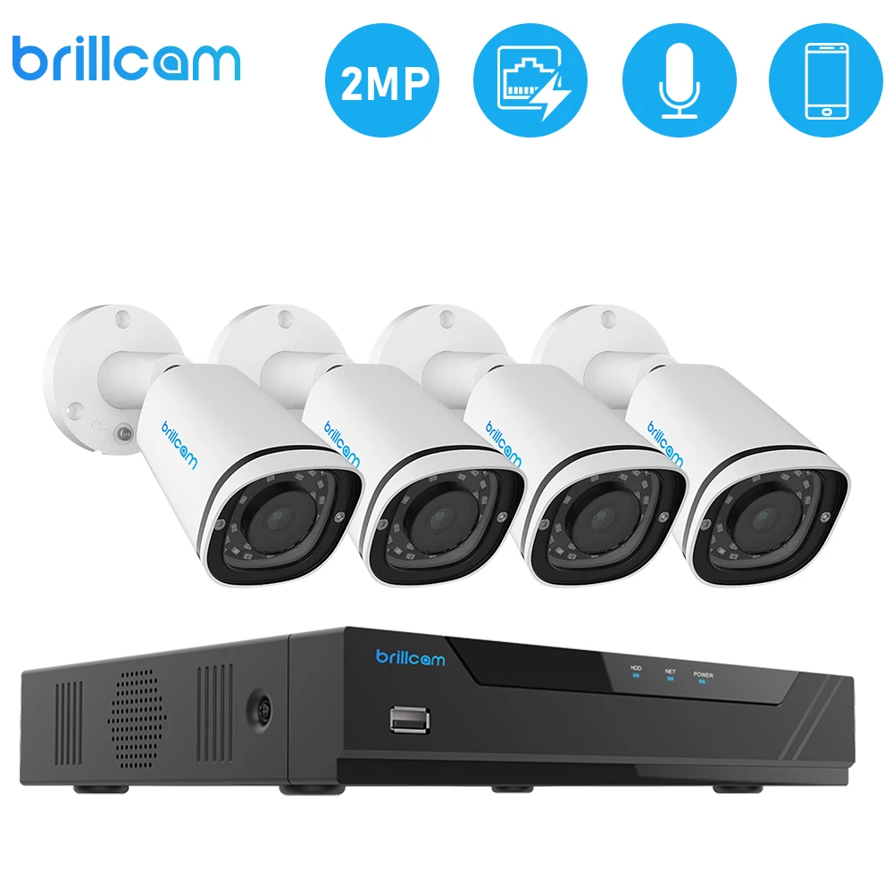 Система камер видеонаблюдения Brillcam (1 шт. 5 Мп 8 каналов сетевой видеорегистратор