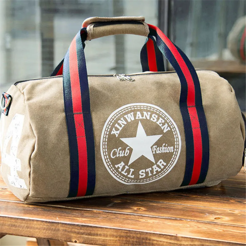 Khaki Сумки для спортзала, спортивная сумка для мужчин, для фитнеса, футбола, спортивные сумки для женщин, для йоги, Холщовая Сумка, переносная, цилиндрическая, на плечо, для улицы, рюкзак 030303 - Цвет: Khaki