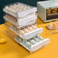 60 grids egg holder box drawer for refrigerator storage box plastic organization tool multi layer egg trays kitchen accessories