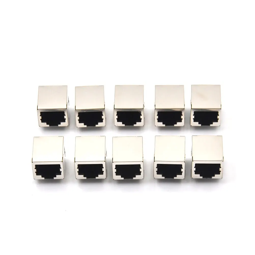 

10 шт./компл. RJ45 сеть Ethernet 8P 8C розетка разъемы 8Pin монтаж печатной платы RJ45 8P8C один сетевой порт