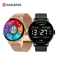 sanlepus 2021 smart watch 390390 hd screen new women men smartwatch heart rate monitor ip68 waterproof for samsung android ios