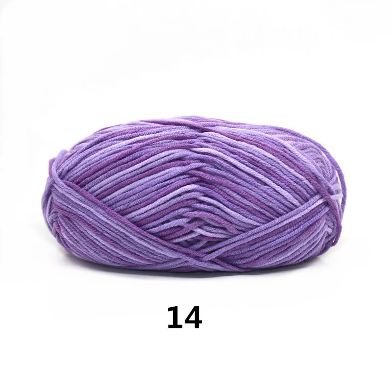 1pc 14 1 шт=50g нитки для вязания пряжа Новые Строки Темы Пряжа Смесовая Хлопок Красивое Сочетание Цветов для Ручного Вязания Куклы Свитер - Цвет: 1pc 14
