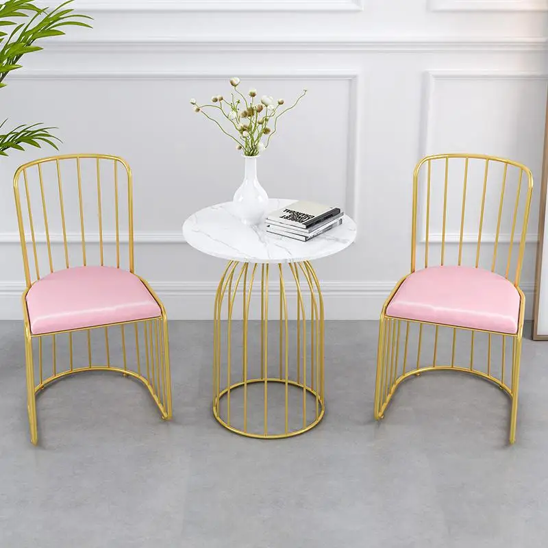  Nordic chair home simple mesh red stool backrest leisure ins coffee shop casual creative | Мебель