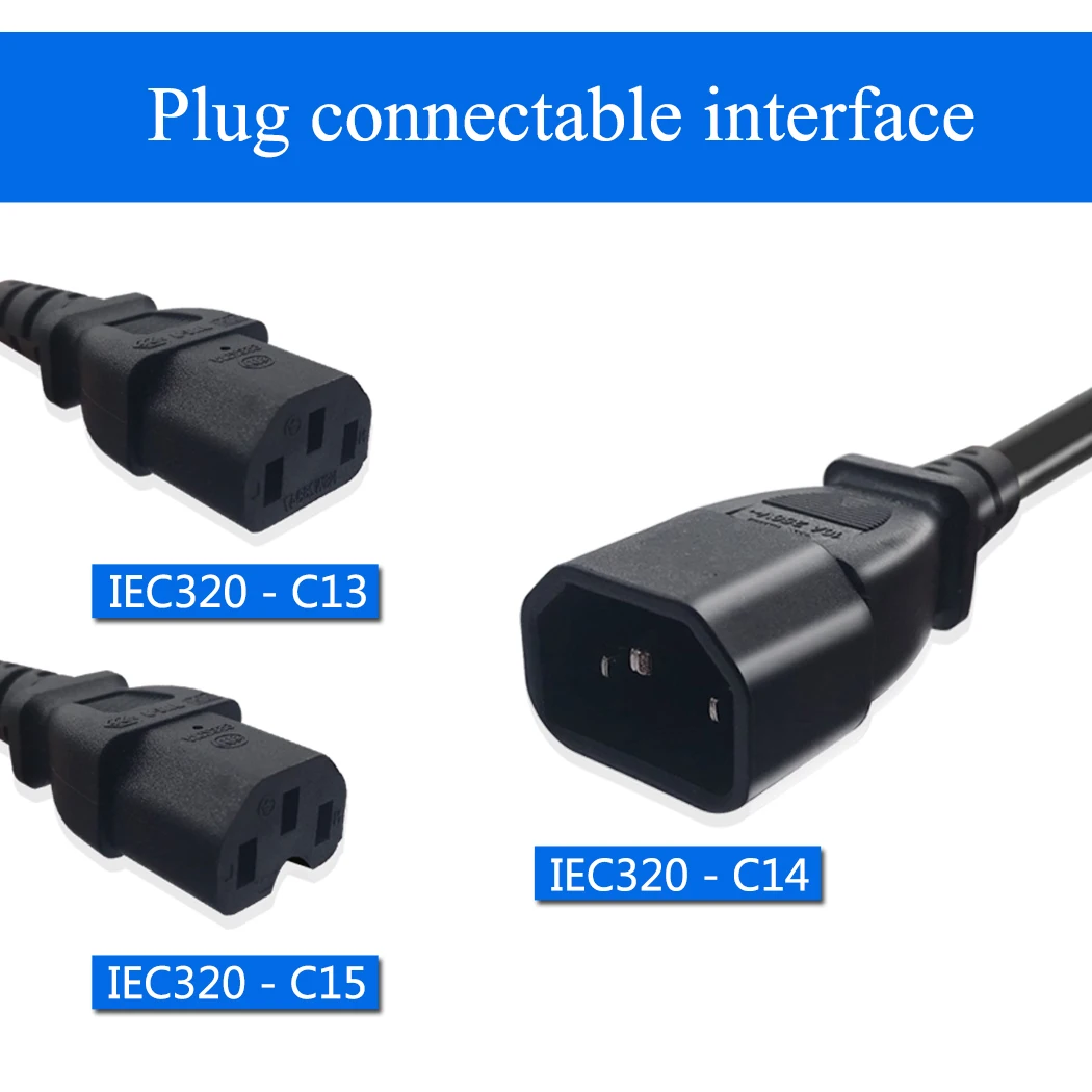 JORINDO 0.6M/1.96FT IEC320 AC cable C7 2 hole socker to C14 3 pin pulg power cord Used for PUD/UPSF Server | Электроника