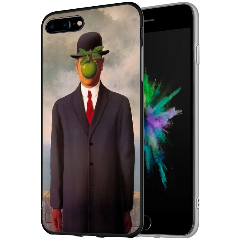 Мягкий силиконовый чехол для телефона EWAU Rene Magritte iphone 12 Mini X XR XS 11 Pro Max SE 2020 5 5s 6 6s 7 8