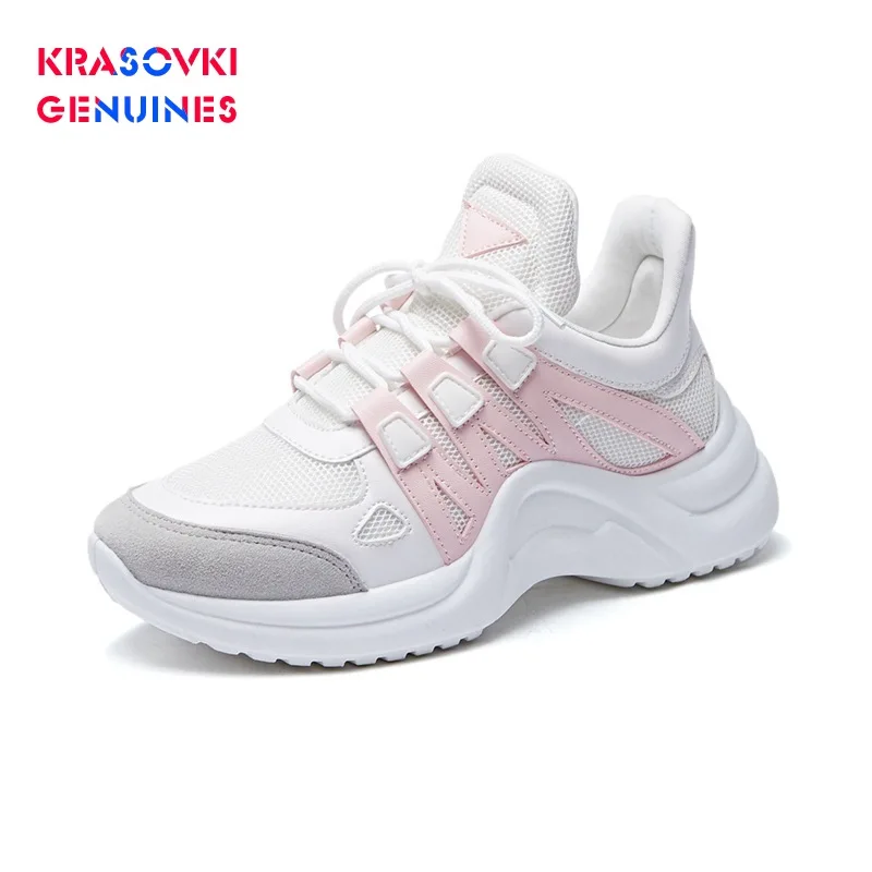Krasovki Genuines/женские кроссовки на толстой подошве Прямая поставка сезон осень