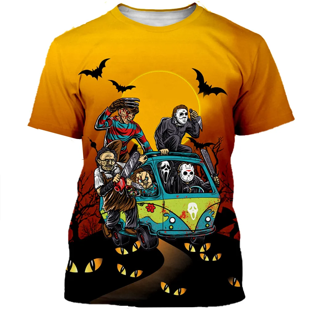 Новый Фредди Джейсон убийцы человек Хэллоуин 3d печать мужская и женская модная