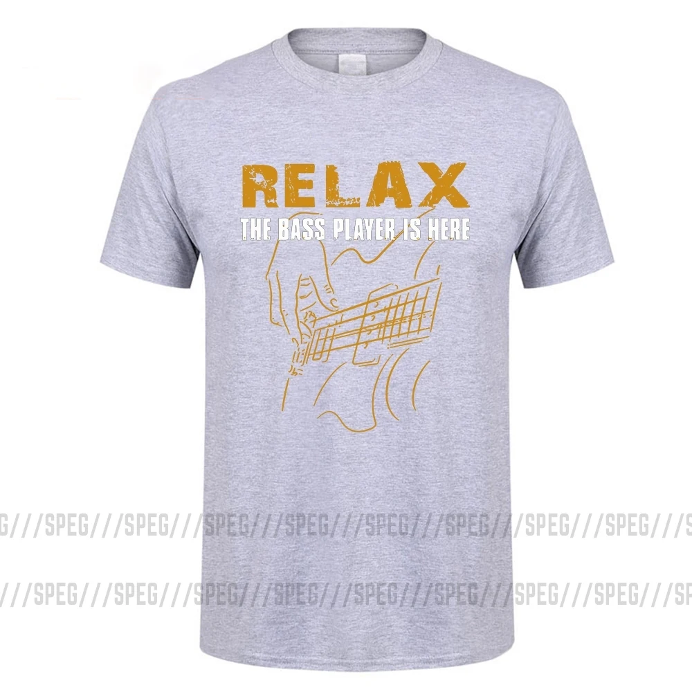 t shirts für männer bass playerrelax die bass player ist hier akustische elektrische gitarren musik mann o neck kurze tees mann t shirt free