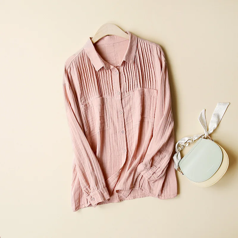 

Blusones Mujer De Moda 2020 Verano Women Shirts Blouses Turn-down Collar Women Tops Long Sleeve Shirt Women White tops