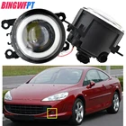 Автомобильный светодиодный лампы Противотуманные фары светильник + Ангел глаз DRL Дневной светильник 12V для Peugeot 407 купе 6C _ 2005 2006 2007 2008 2009 2010 2011