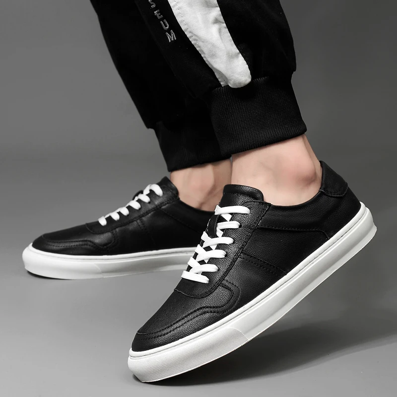 

Shoe Casual Man Casual Shoes Men Fashion Black Sneakers For Sneaker Zapatos Casuales Para Hombre Leather Zapatillas