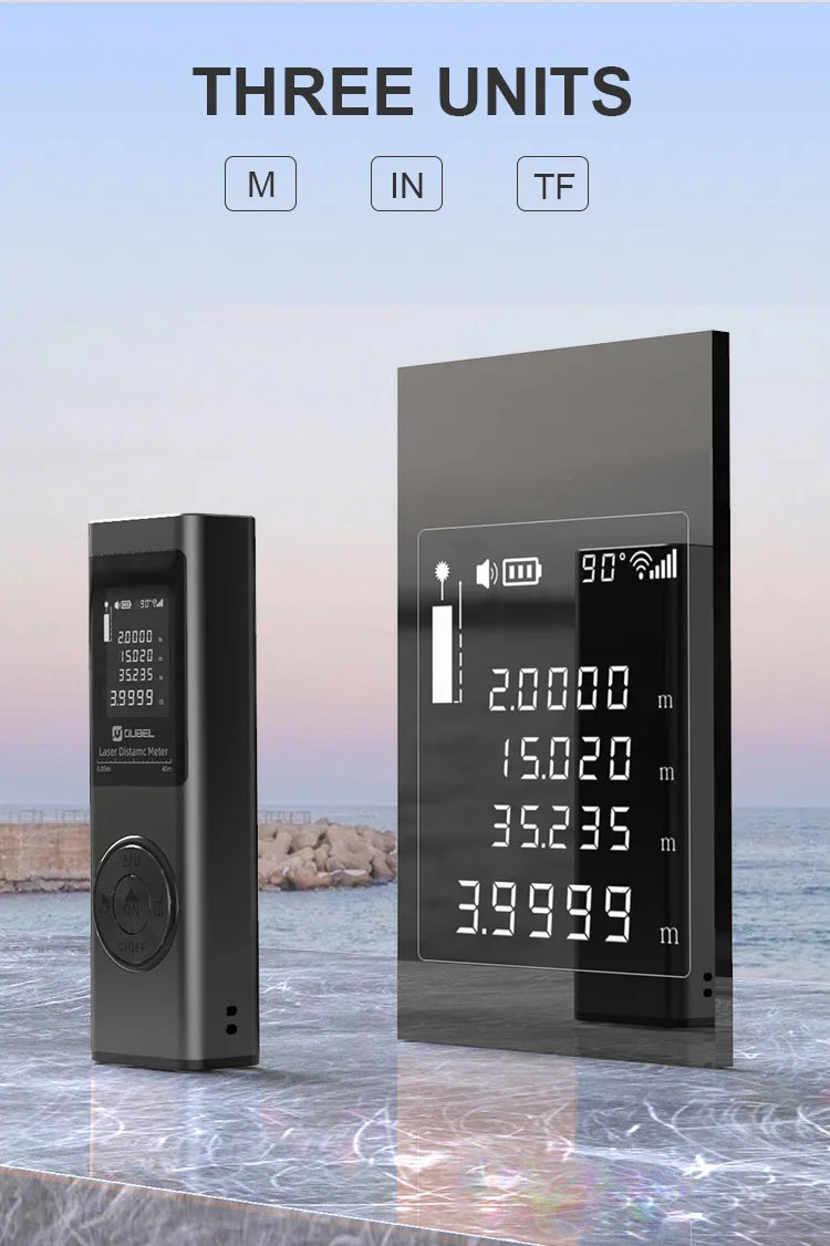 Лазерный дальномер 80 м с ручкой лазерный измеритель расстояния умный цифровой