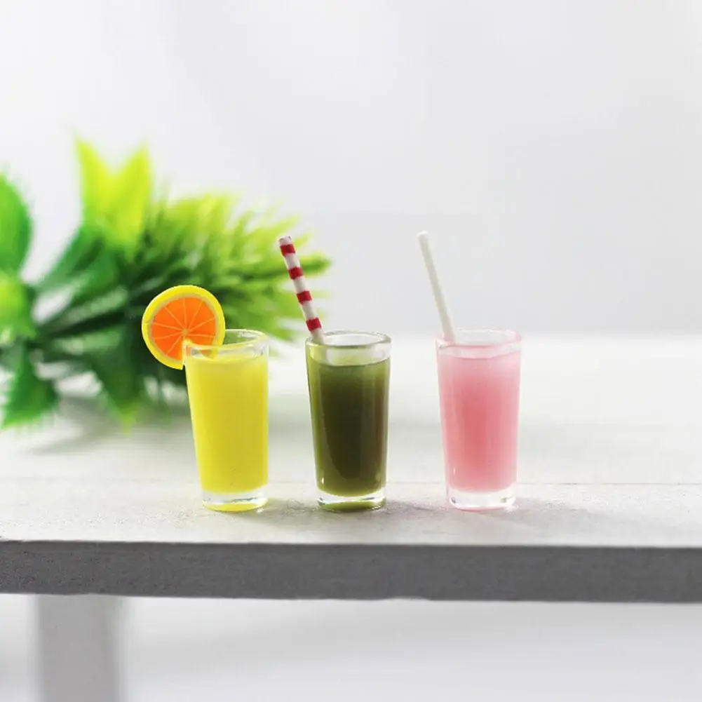 

1:12 Dollhouse Miniature Mini Resin Ice Vegetable Juice Model Toy Simulation Drinks Toys House L4W5