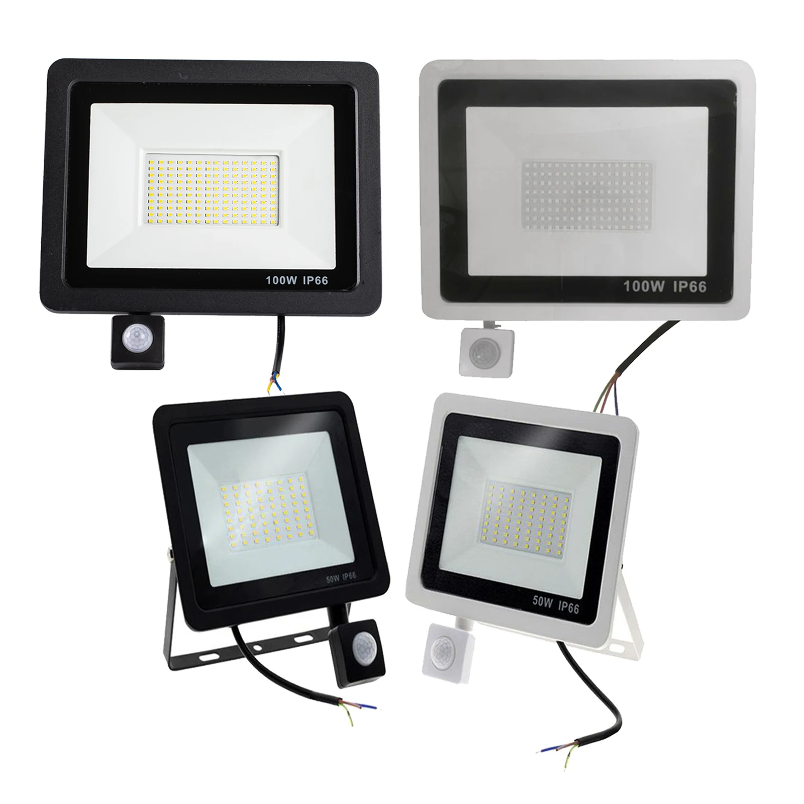 

LED Floodlight, PIR Motion Sensor 4500LM Outdoor Yard Security Flood Light, 64 Leds, Cold White