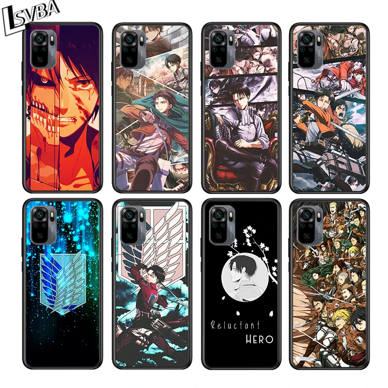 

Attack On Titan Anime for Xiaomi Redmi Note 10 10S 9 9T 9S 9Pro Max 8T 8Pro 8 7 6 5 Pro 5A 4X 4 Soft Black Phone Case