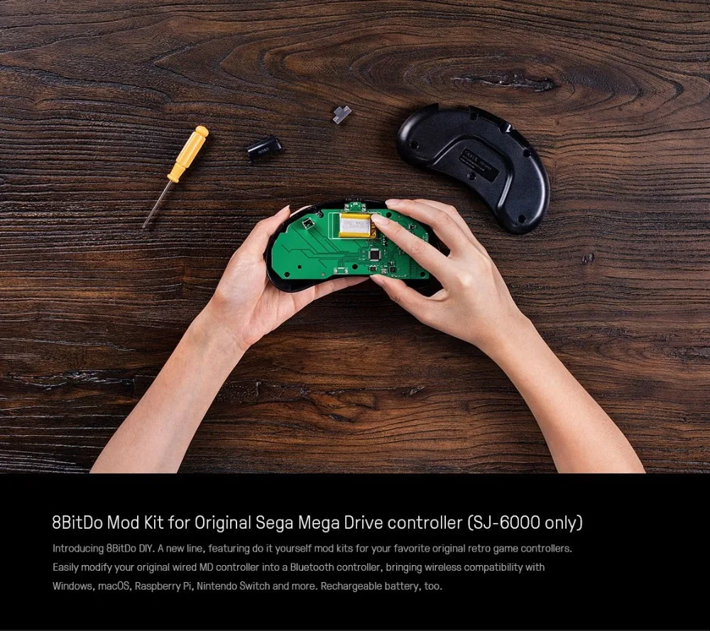8bitdo Mod Kit для NES ПФС SNES MD мини контроллер NS mac os Windows DIY контроллер Bluetooth геймпад