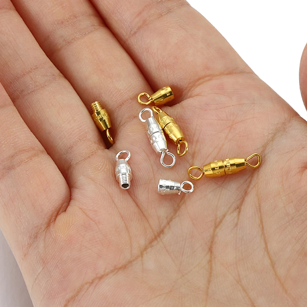 Застежка винтовая с закрытым концом для изготовления ювелирных изделий 100 шт. 50