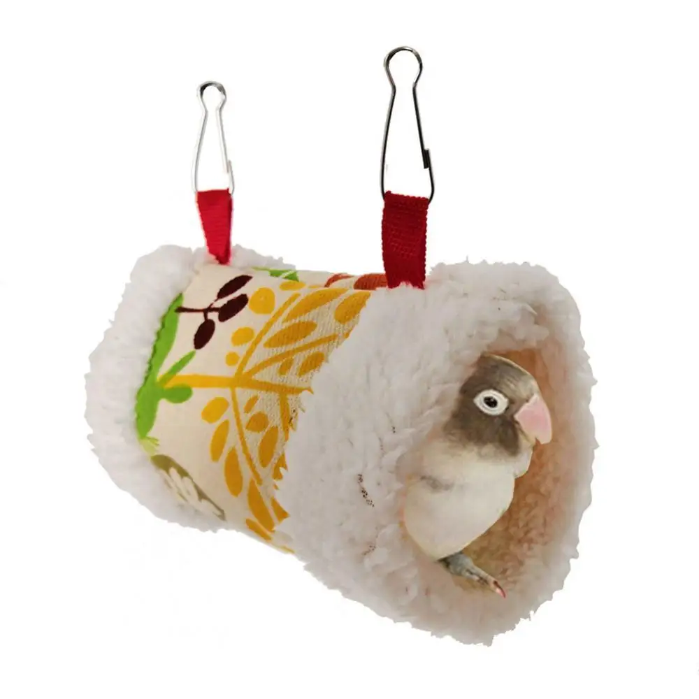 

50%HOTTriangle Square Plush Nest Bird Parrot Hanging Cave Hammock Cage Warm Bed Toy