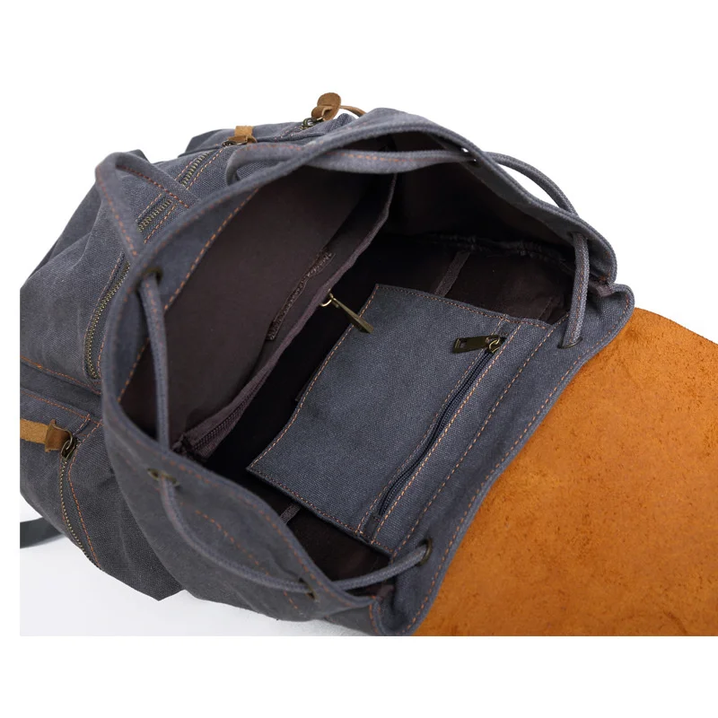 

Large Capacity USB Canvas Backpack Men's Bag College Outdoor Travel Bag School Backpack With USB Charging