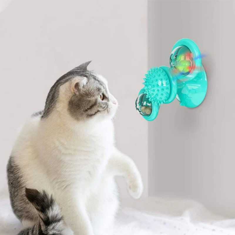 Новая ветряная мельница игрушка для кошек С Кошачьей Мятой вращающаяся