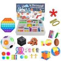 new fidget toys blind box christmas set advent calendar with 24 antistress toys pack anti stress relief toy for kids party gift