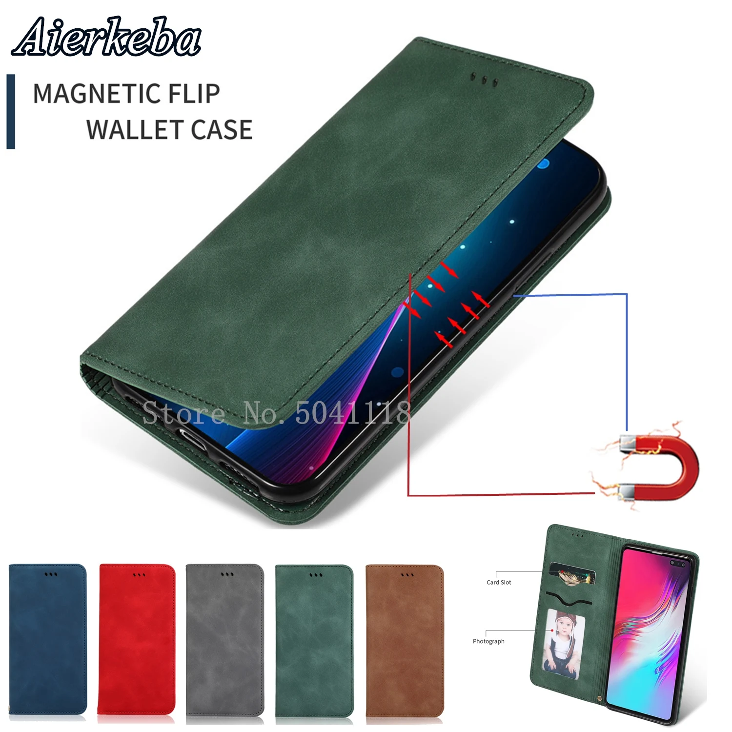 Кожаный чехол для samsung Galaxy S10 S9 S8 Plus Note 10 9 8 J4 J6 плюс A7 A8 A9 A10 A20 A30 A40 A50 A70 A20E чехол с откидной крышкой на магните
