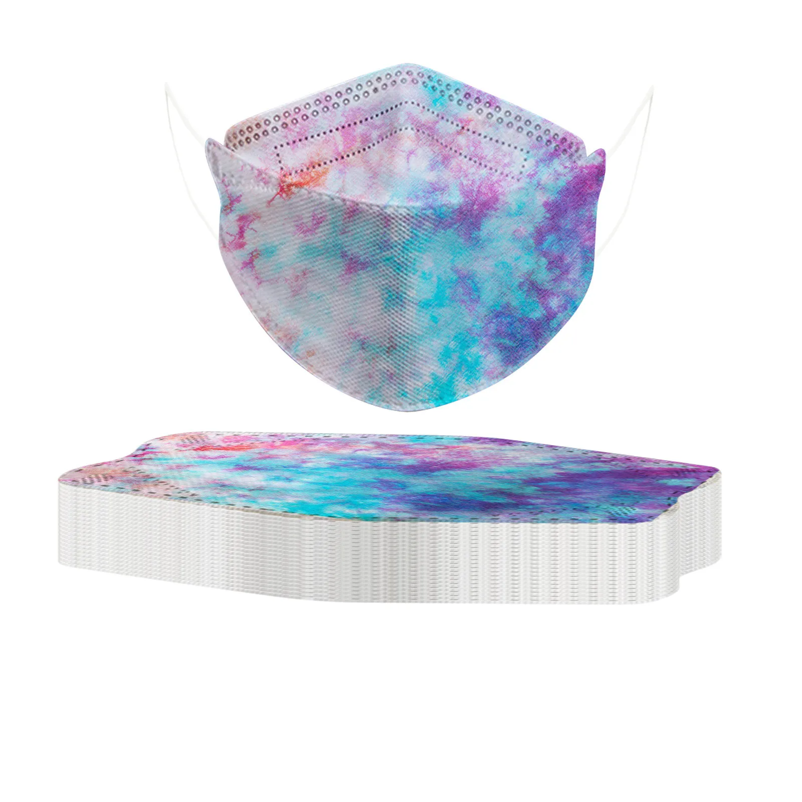 

4D Adult Disposable Face Mouth Masks Fashion Personality Breathable Spunlace Lady Printed 4-layer Melt Blown Fabric Mascarillas