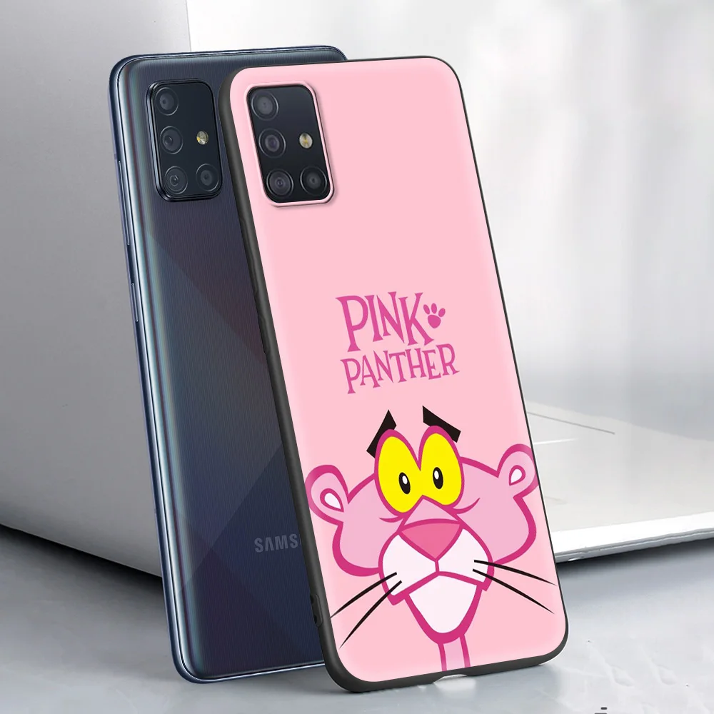 

Soft Cover for Samsung Galaxy A32 A52 A72 4G A12 A21S A51 A71 Phone Case A01 A31 A41 A02S 5G Luxury Shell Pink Panther