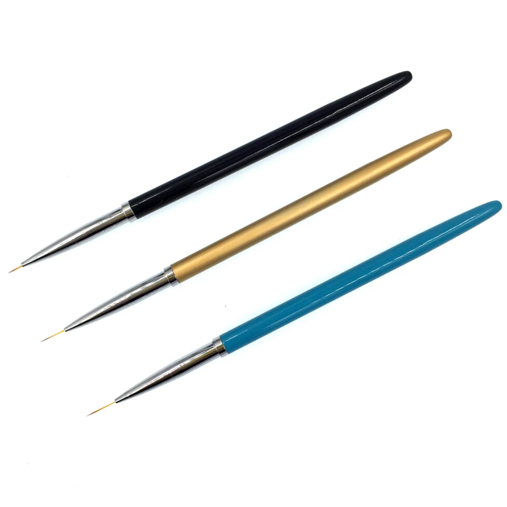 

hot 3Pcs Nail Art Brush Liner Pens UV Gel Polish Paint Drawing Brushes Manicure Tool