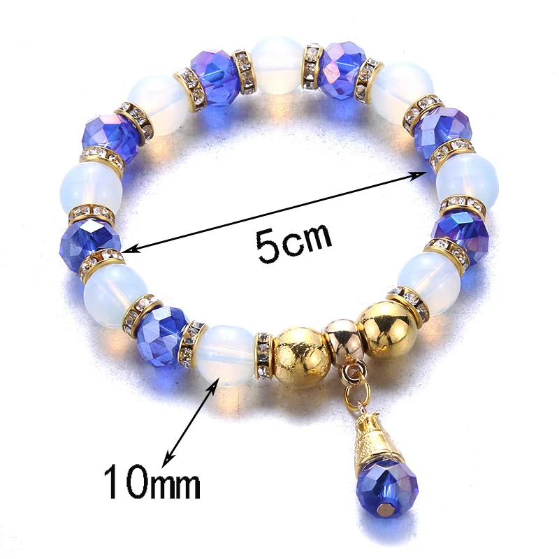 30 Стильный Эластичный браслет из бисера высокое качество золотые бусины