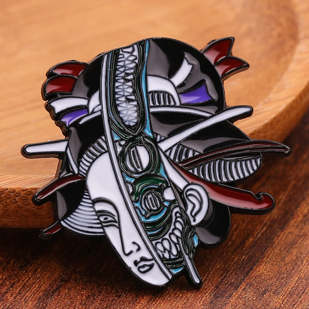 Абстрактный комический мистический женский экспрессии брошь нагрудные
